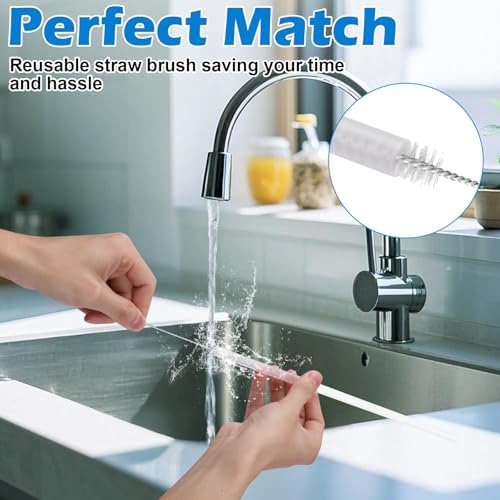 Palksky Water Bottle Cleaning Brush Kit, Brush & Straw Cleaner for