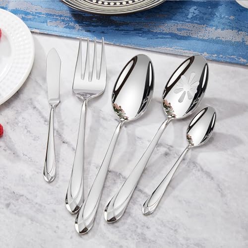 KEAWELL Premium Astra 20/45/65-Piece Silverware Set (65, Silver)