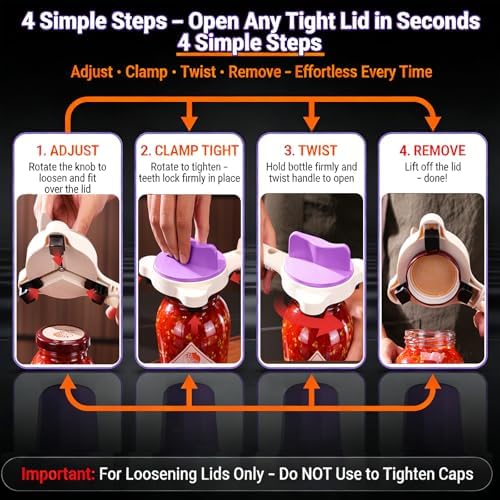 2026 New 4-in-1 Jar Opener for Seniors with Weak Hands