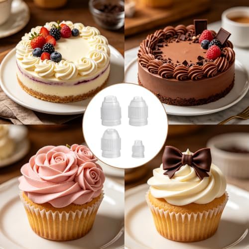 12 Pcs Plastic Piping Couplers for Piping Bags,Size S,L,M,XL