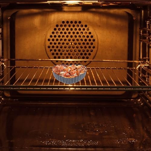 KALLORY 6pcs Heart Shaped Tart Pans Nonstick Carbon Steel Mini Baking