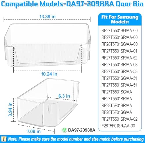 DA97-20988A DA63-09779A Refrigerator Door Bin Compatible with Samsung