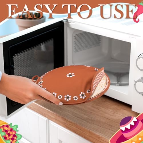 Honeydak 2 Pcs 12 Inch Tortilla Warmer Pouch,Clay Color