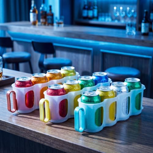 Novabright 6 Pcs Portable Soda Can Organizer with Handle 4-slot