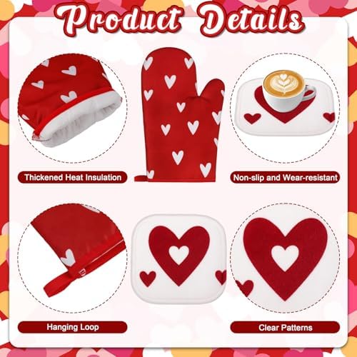 Tieshankao 10Pcs Valentines Day Kitchen Decor Set Towels Pot Holders
