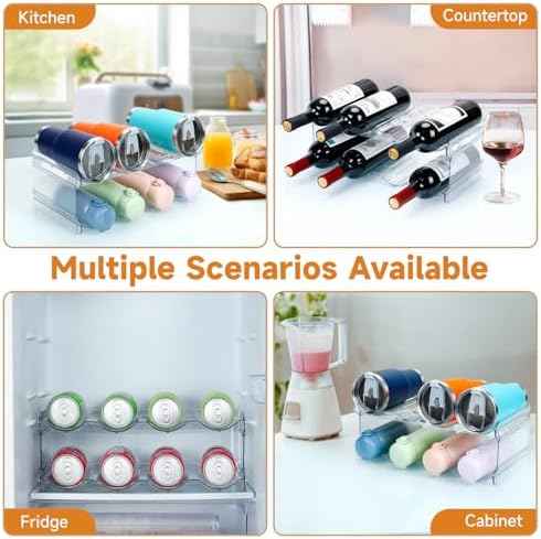 Stackable Water Bottle Organizer Large Compartment Water Bottle Holder