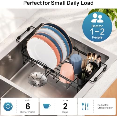 iSPECLE Small Sink Dish Drying Rack, 9.1" W