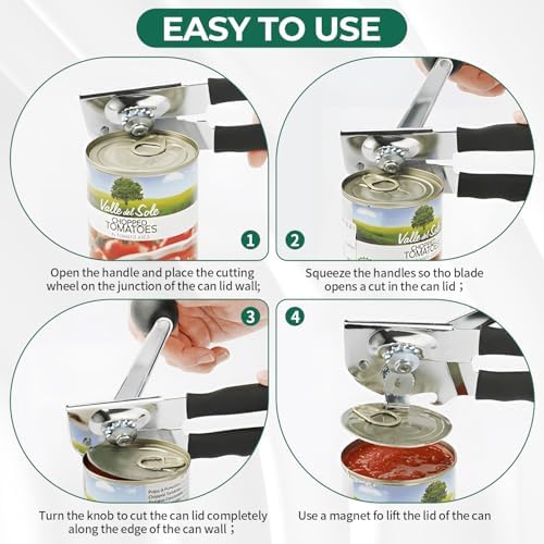Commercial Can Opener Manual Heavy Duty for Seniors for Kitchen