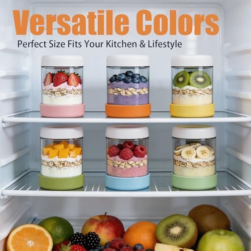 JohnBee 6-Pack 16oz Glass Mason Jars with Lids