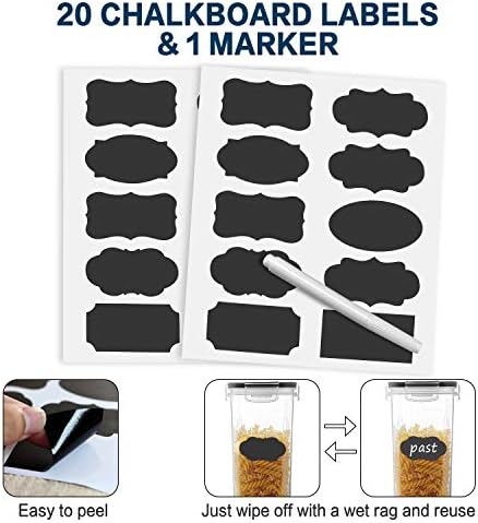 M MCIRCO 6 Piece 4L/135.2oz Cereal Container Set