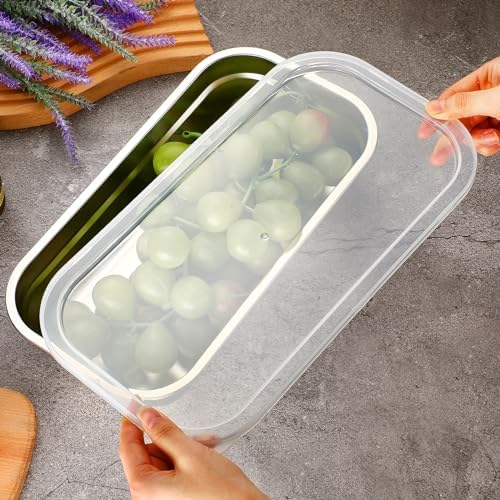 8 Pcs Stainless Steel Food Containers with Lids, 2.5 Inch Deep