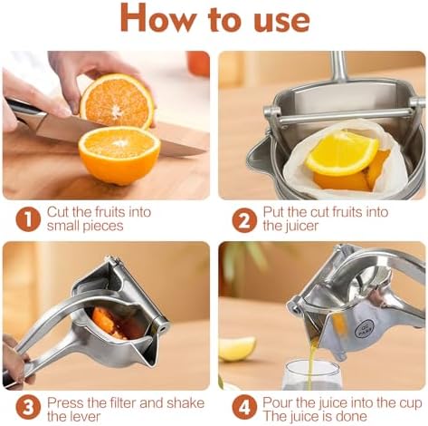 XL Manual Fruit Juicer Press, Citrus Squeezer
