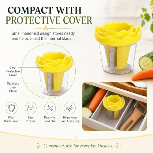 Manual Vegetable Spiralizer and Curler, 4pcs