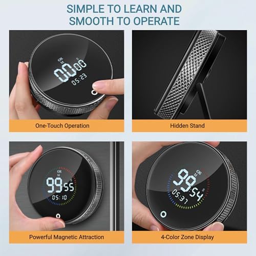 Magnetic Kitchen Timer, USB Rechargeable