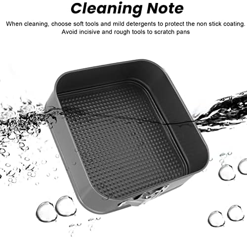 flexman 3Pcs Cake Pan Set, Non Stick Leak Proof Round Heart Square