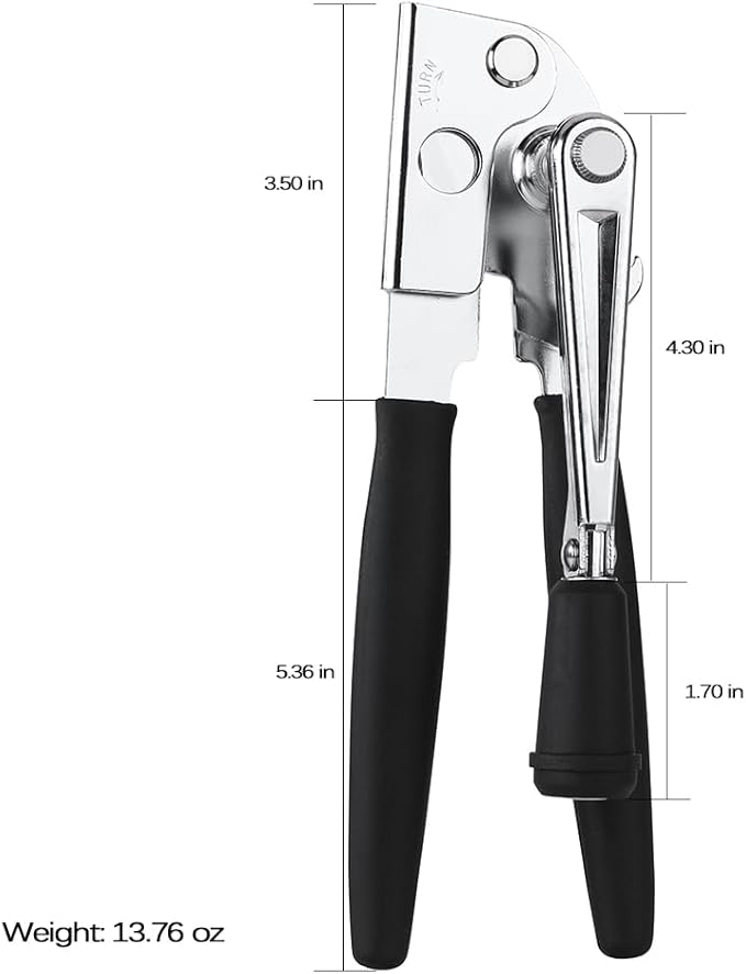Manual Can Opener, Easy-Grip Hand Crank Can Opener - Image 2
