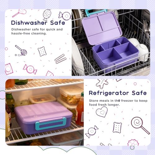 Bento Lunch Box for Kids with 8oz Soup Thermo Leak-Proof Lunch Food