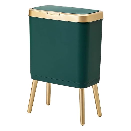 Procade Trash Can with Lid, Small Bathroom Garbage Can with Lid, Plastic Trash by MostPopularTrashCans