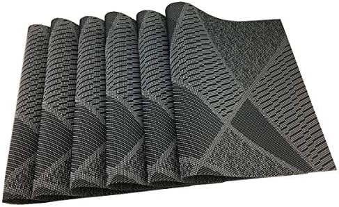 Natural Placemats Woven Vinyl Non-Slip Insulation Heat Stain Resistant