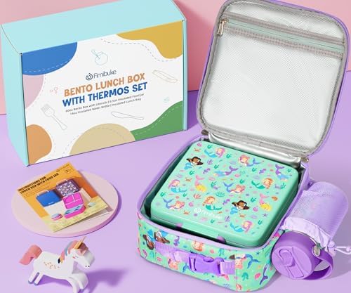 Fimibuke Bento Box for Kids Adult - Leakproof 3-4 Compartments Lunch