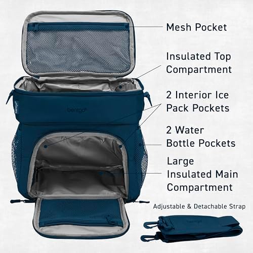 Bentgo Prep Deluxe Insulated Meal Prep Lunch Bag for Adults, Holds 5