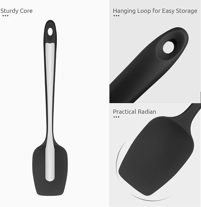 Heat Resistant Silicone Spoon Spatula: U-Taste 600ºF High Heat Flexible 11.38in - Image 6