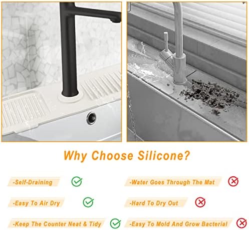 Sink Splash Guard Silicone Sink Faucet Mat Sink Accessories