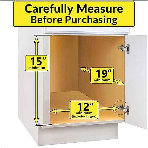 LYNK PROFESSIONAL® Pull Out Under Sink Kitchen Cabinet Organizer - 11.5 in. x 18 inch deep Drawer - Sliding Shelf Organizer for Cabinets and Undersink Storage Shelves - Lifetime Ltd. Warranty – Chrome