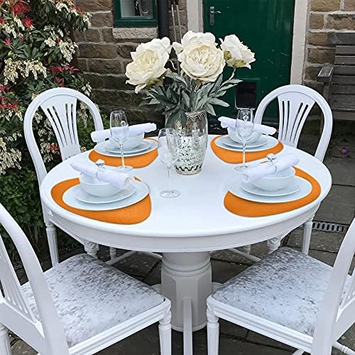 Herda Faux Leather Fall Placemats Set of 6 Wipeable Washable Place