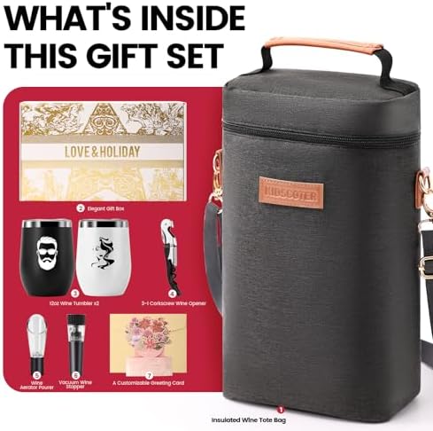 Bridal Shower Couples Gift Set, Wedding Wine Tumblers & Tote Bag