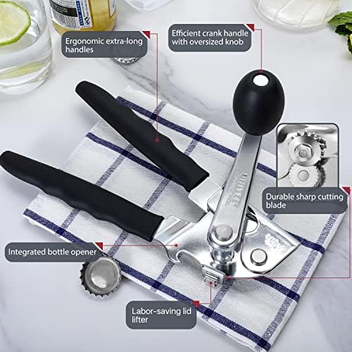 UHIYEE Commercial Can Opener Heavy Duty, Hand Crank for Large Cans