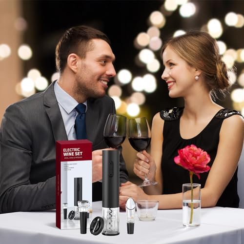 Electric Wine Opener Set, Battery Operated Wine Bottle Opener with