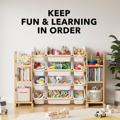 SpaceAid Toy Storage Organizer, 6 Shelves and 12 Bins
