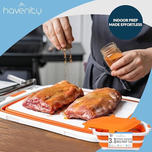 BBQ Prep Tub 8L - Multifunctional Collapsible Camping Cutting Board