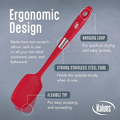 Kaluns Silicone Spatula Set, 4 Rubber Spatulas 600°F Heat Resistant
