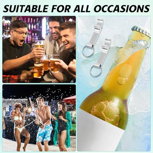 120 Pcs Bottle Opener Keychain, Wine Beer Opener Aluminum Thank You