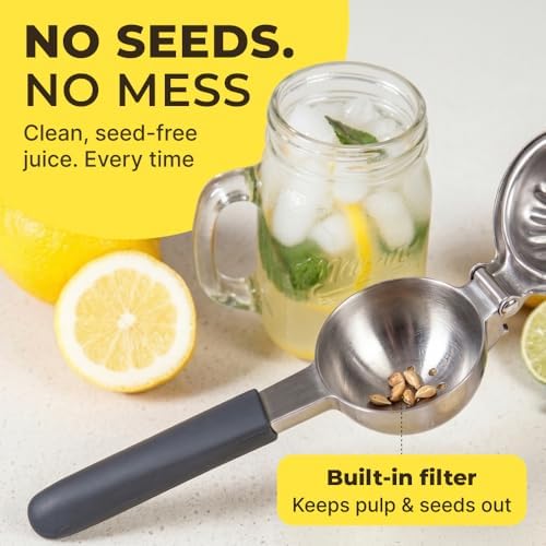 Large Stainless Steel Lemon Squeezer, Manual Citrus Press