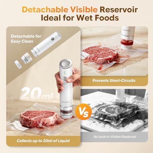 Compact Handheld Vacuum Sealer, 45 Reusable Bags