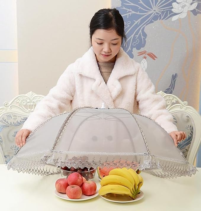 Wuyue Hua70X70cm Large Premium Pop-Up Mesh Screen Food Cover Tent Umbrella - Image 2