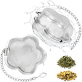 2 Pack Tea Infuser for loose tea,2.3 inch Flower Design Stainless