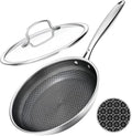 USELUCK 8-Inch Frying Pan. Hybrid Non stick Frying Pans with Glass Lid