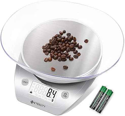 Etekcity 0.1g Food Kitchen Scale, Bowl, Digital Grams and Ounces for