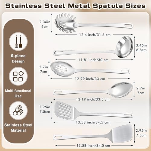 6-Piece Stainless Steel Cooking Utensils Set