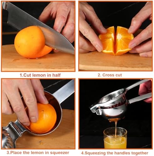 Lemon Squeezer, Stainless Steel Manual Citrus Juicer
