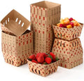 AmazingSpark 100 Pcs Berry Baskets, Strawberry Pattern Square