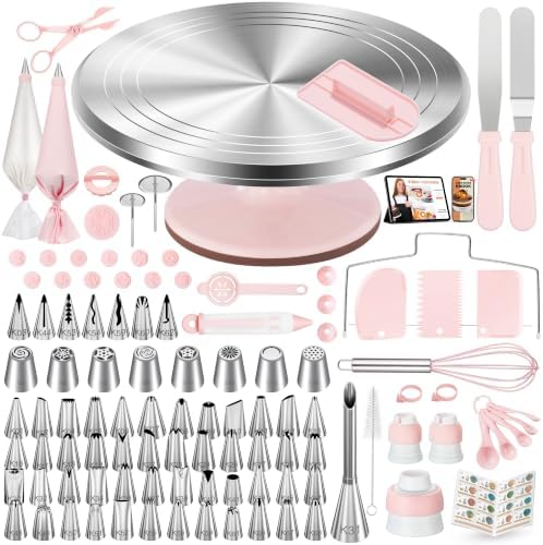 Kootek 158 Aluminum Cake Decorating Kit, Baking Tools for Beginners &