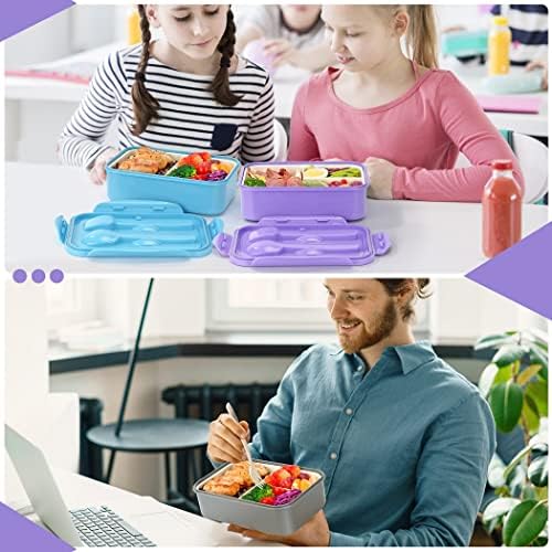 LOVINA Bento Lunch Box for Adults Kids - 1100ML/Built-in Utensil