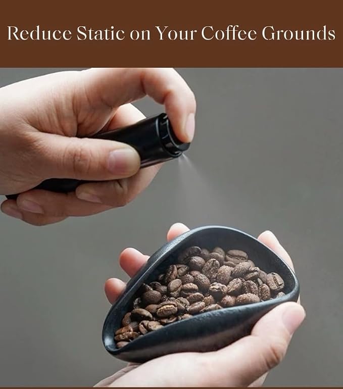 Coffee Bean Dosing Cup and Spray Bottle Set, Ceramic Single Dosing Tray - Image 4