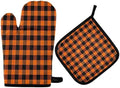 Oven Mitts Quilted Cotton Lining Buffalo Plaid Potholders BBQ