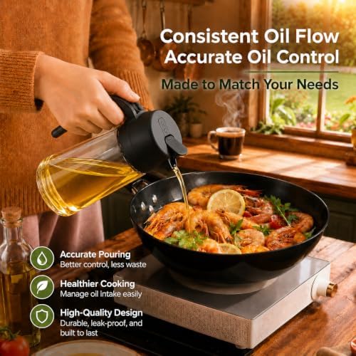 2 Pack 16oz Glass Olive Oil Sprayers